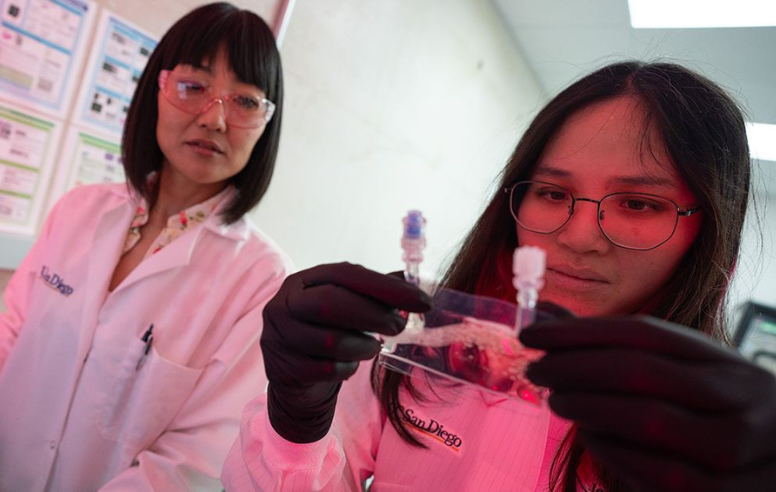 UC San Diego scientists in a lab